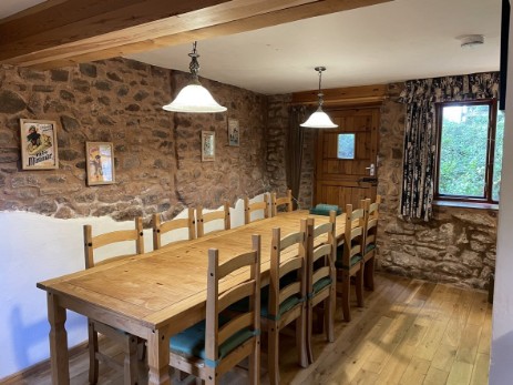 Dining Room in Selworthy Cottage seating up to 14
