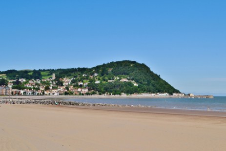North Hill from the beach at Minehead