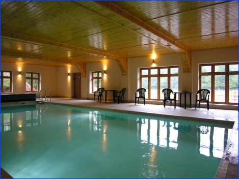 Heated Indoor Swimming Pool with spa bath